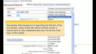Celebrity Advanced Keyword Search ProQuest CBCA Education Profile