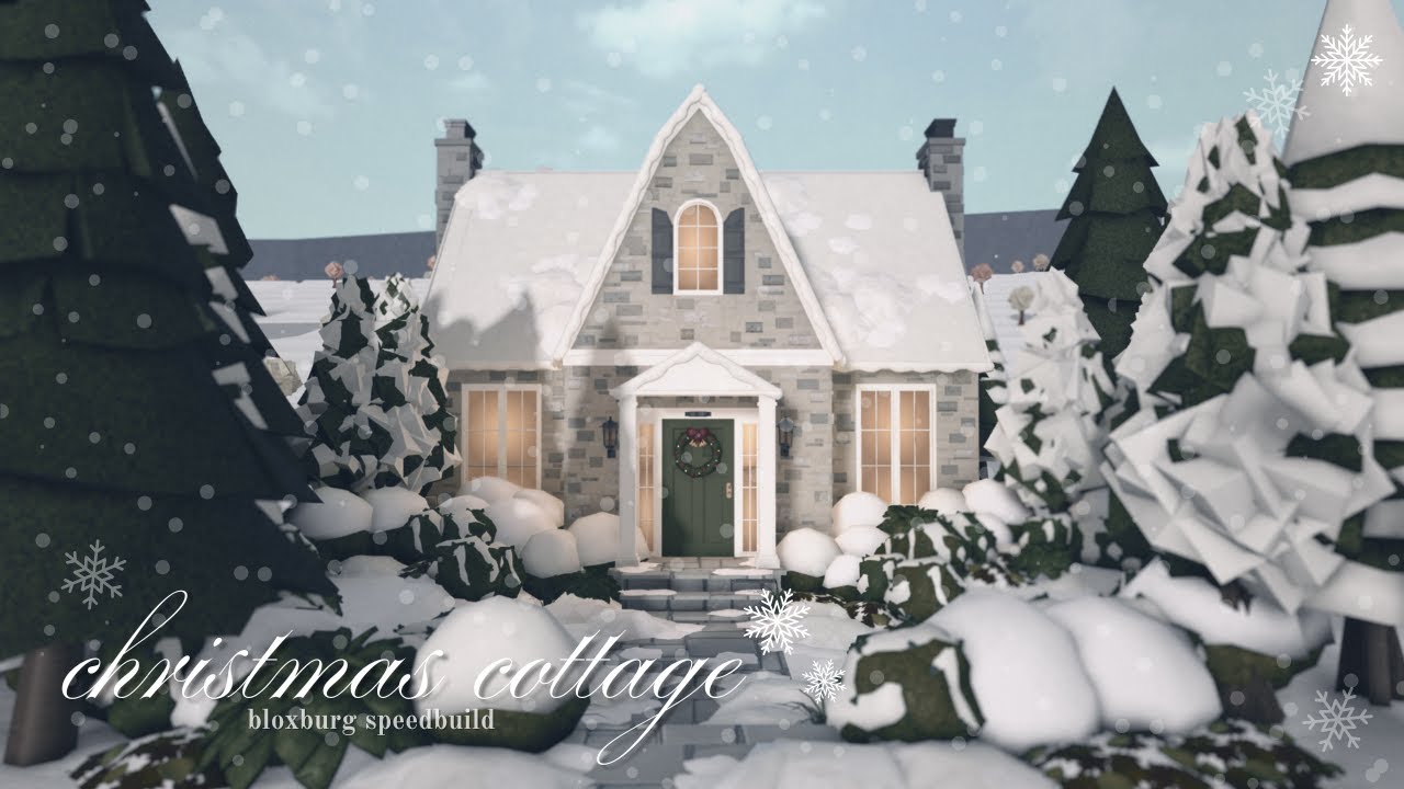 🎄 christmas cottage | bloxburg speedbuild ‧₊˚ - YouTube
