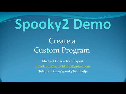 Demonstration - Spooky2 Create a Custom Program Using a specified frequency or Frequencies