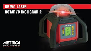 METRICA BRAVO ROTATIVO INCLIGRAD 2 - Pack Laser Rotatif Digital Double  Pente avec trépied + Mire + Sac Offert