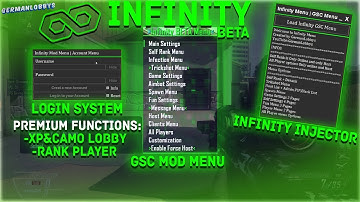 [BO2/1.19]♛Infinity Beta Mod Menu Release | Rank Self/Players, XP & Camo Lobby +DOWNLOAD!♛[GSC]
