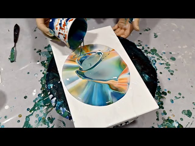 The FLIP-DIP Technique  New Acrylic Pour Painting with Tiktus 