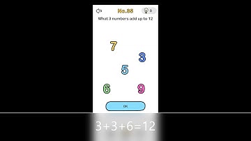 What 3 numbers add up to 12 Brain Out Level 35