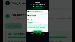 37 customer reviews labeled in 3 seconds with Clef-Flash #shorts  #aiagents #coding
