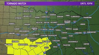 DFW weather: Tornado watch in effect for southwest Texas; storm threat remains