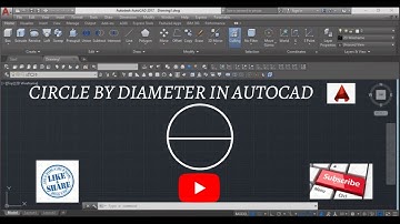 AutoCAD - how to draw CIRCLE by diameter in AUTOCAD | learn autocad free