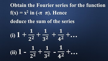 Fourier series |Problem in Tamil