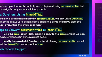 How to Convert document.write to innerHTML in JavaScript