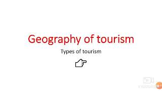 Types of tourism