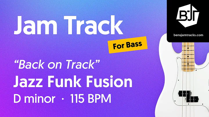 Jazz Funk Fusion Jam Track in D minor (for bass) "Back on Track" - BJT #109