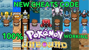 Pokemon Unbound latest version New cheat code V2.1.1 / 100% working with proof!