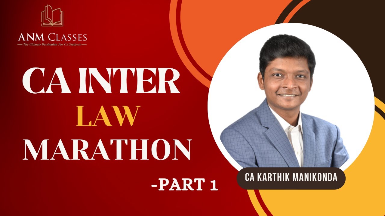 CA Inter - Corporate Law Marathon - May 2024 - Part 1 - YouTube