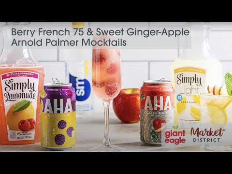 Mocktail Recipes | Ginger Apple Arnold Palmer & Berry French 75