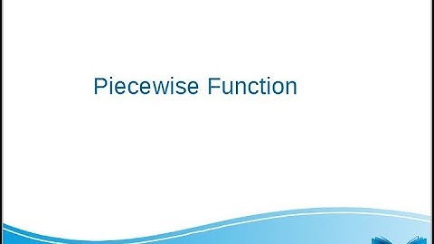 Piecewise Function