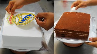 Real Madrid photo cake chocolate sponge with photo cake Madrid making 3D cake wala photo cake