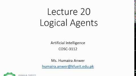 COSC-3112-AI-Lecture-20-Knowledge Representation,Logical Agents, Knowledge Based Agents,Wumpus World
