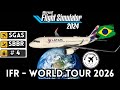 IFR World Tour 2026 | MSFS2024 | SGAS ✈︎ SBBR | A320 FENIX |IVAO | Etapa 4