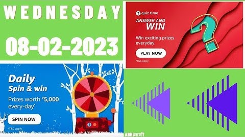 Amazon Daily Quiz Answers Today || Amazon Today Quiz Answers || 8 February 2023 || Wednesday || APay