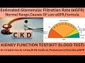 eGFR(ESTIMATED GLOMERULAR FILTRATION RATE)NORMAL RANGE,CAUSES OF LOW GFR.GFR REPORT UNDERSTANDING