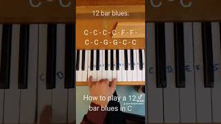 I will teach you how to play the 12 bar blues in 1 minute! #bluespiano #boogiewoogiepiano
