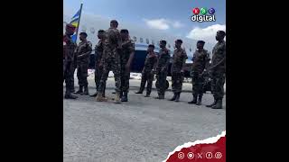 KDF officers from Eastern DRC touch down at Embakasi Garisson, Nairobi County.