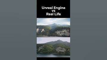 Unreal Engine vs Real Life - Little Barrier Island recreated in #UE5 #shorts