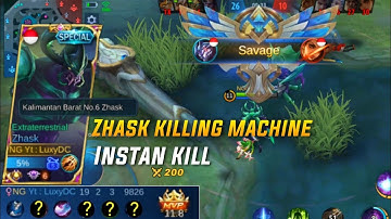 AGGRESIVE Zhask GET Savage And 19 kill  | Top 3 Global Zhask | Zhask Gameplay MLBB~LuxyDc