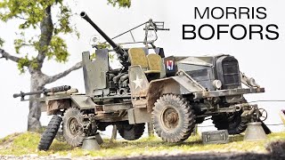 Thunder Model 1/35 Morris Bofors C9/B with scenic base  model kit build.