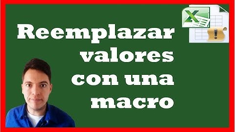 Reemplazar valores con una macro en Excel / Reemplazar masivamente con macros en Excel