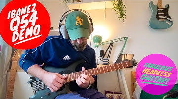Short Ibanez Q54 headless guitar demo