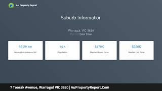 7 Toorak Avenue, Warragul VIC 3820 | AuPropertyReport.Com