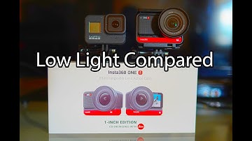 Insta360 One R "1 Inch" vs GoPro Hero8 Black Low Light Test