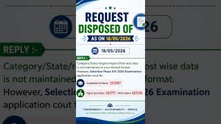 SSC PHASE XIV RTI REPLY TOTAL APPLICATION Gradation #sscje #engineeringjobs #jeexam