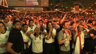 Heartbroken fans watch as England crash out of World Cup