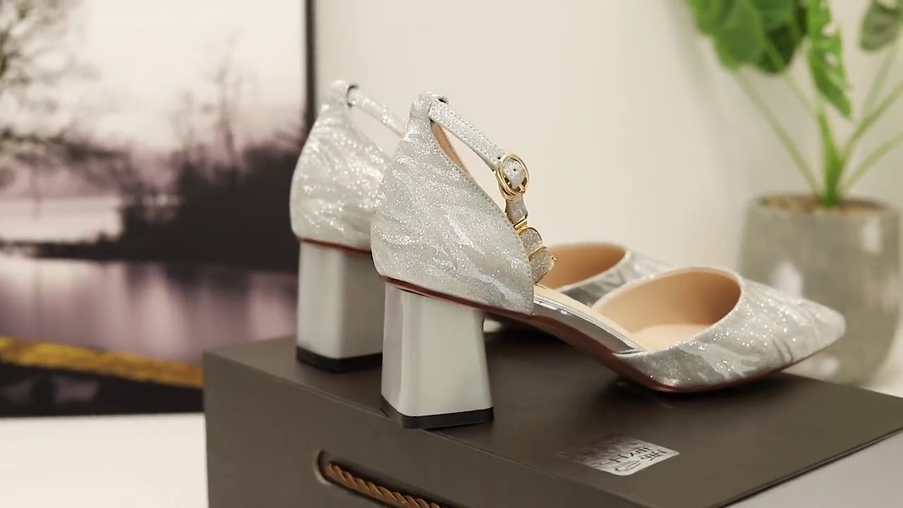 Charming Silver Wedding Shoes