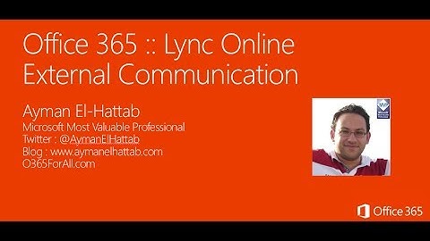 [English] Office 365 Lync Online External Communication