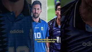 Messi Nostalgia dengan Memakai Jersey Diego Maradona #shorts