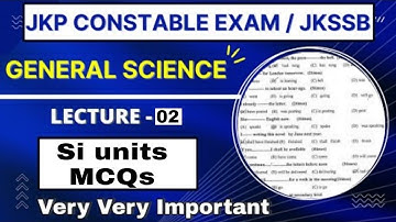 Jkp Border Battalion important science questions 2022 | Mock Test