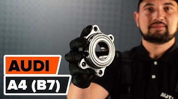 How to change front wheel bearing on AUDI A4 (B7) [TUTORIAL AUTODOC]