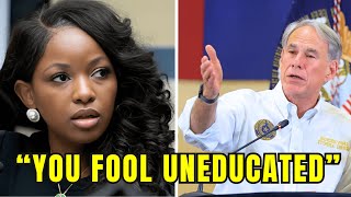 Jasmine Crockett Questions Greg Abbot's Education — He DESTROYS Him With Just One Fact