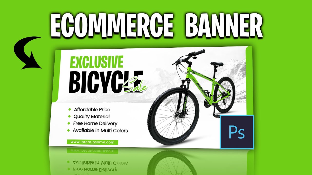 How To Make Ecommerce Banner in Photoshop | Photoshop Tutorial - YouTube