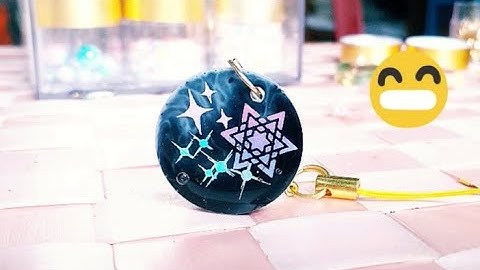 Làm mặt móc khóa resin từ khuôn tròn đơn giản | Moonquake_shop