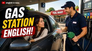 Gas Station English Conversation! ⛽ | Easy Shadowing Practice (Day 24)