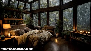Cozy Window Rain & Thunder | Be Asleep in 5 min | Heavy Rain for Sleep, Study and Relaxation