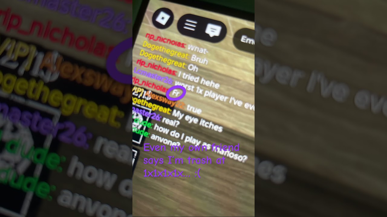 If my friend is watching this I wanna unfriend them ;( cuz I just started as 1x1x..