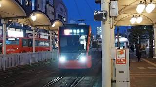 5000形伊予鉄道3系統道後温泉行(松山市駅到着) Form 5000 Iyo Railway Line 3 for Dogo Onsen at Matsuyamashi