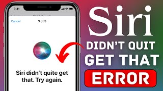 How to fix Siri didn't quite get that Try again | Hey siri is not Working after ios 17 Update