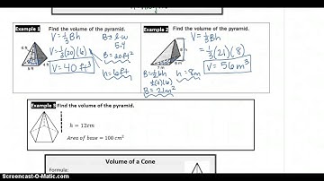 9.5 notes - volume of pyramids and cones