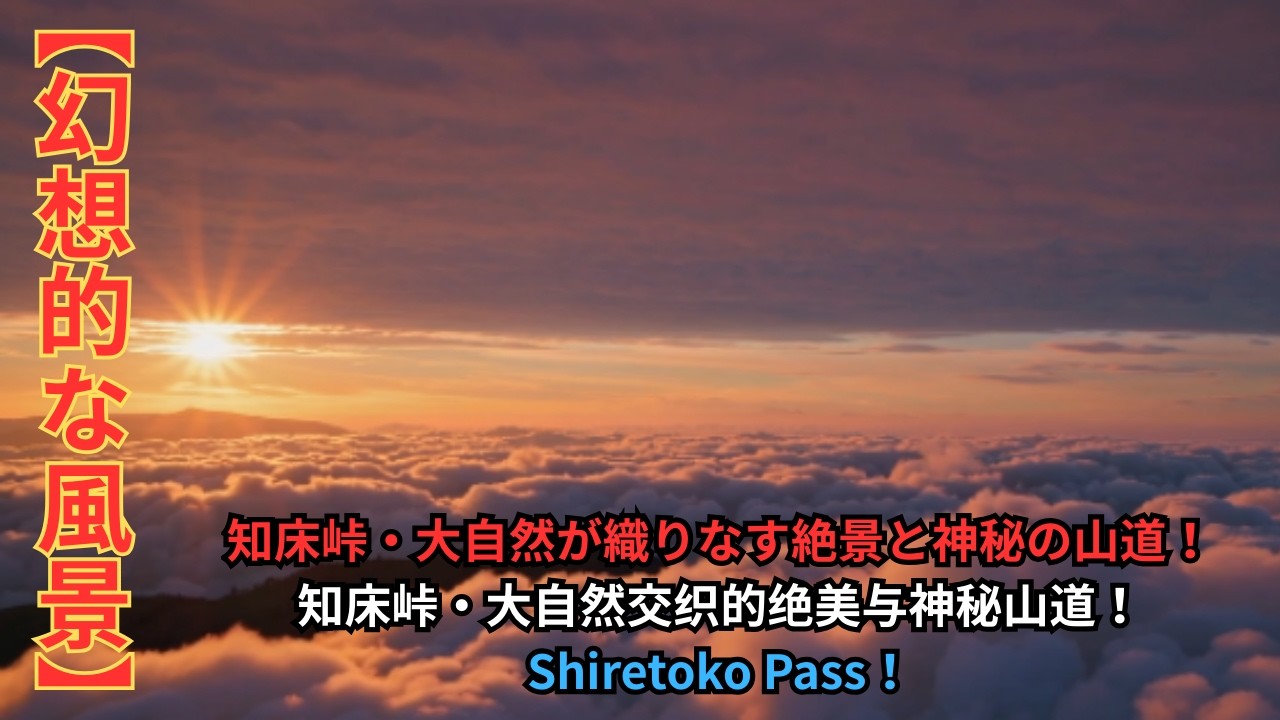 知床　残された神の土地 知床 残された神の土地 幻想的で神秘的な風景】知床峠・大自然が