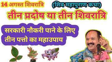 सरकारी नौकरी पाने के लिए | तीन प्रदोष या तीन शिवरात्रि को करें ये उपाय | Pardeep Mishra Live Katha